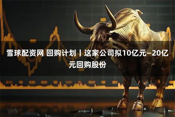 雪球配资网 回购计划丨这家公司拟10亿元—20亿元回购股份